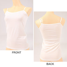 画像をギャラリービューアに読み込む, キャミソール インナー レディース キャミ 冷感 肌着 冷感インナー 綿 M L LL カップなし 接触冷感 婦人 ベージュ 黒 白 肌色 下着 (在庫限り)