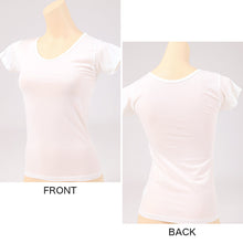 画像をギャラリービューアに読み込む, インナー 半袖 レディース 夏 綿 冷感 フレンチ袖インナー 肌着 冷感インナー M L LL カップなし シャリ感 接触冷感 婦人 ベージュ 黒 白 肌色 女性 下着 2分袖 薄手 UVケア (在庫限り)
