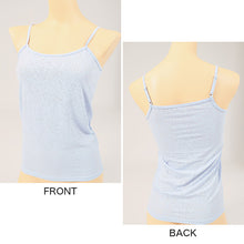 画像をギャラリービューアに読み込む, キャミソール レディース インナー 冷感 ノースリーブ 接触冷感 肌着 ジャガード M L LL キャミ 婦人 黒 白 青 下着 (在庫限り)