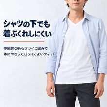 画像をギャラリービューアに読み込む, 綿100% 裏起毛 インナー メンズ 長袖 V首 フライス編み やわらかフライス 微起毛 吸湿発熱 S M L LL 3L 4L 5L 綿肌着 インナーシャツ 紳士肌着 Vネック シャツの下でも着ぶくれしにくい 肌側起毛 伸縮性 天然素材 ほどよいフィット 秋冬 秋口