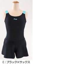 画像をギャラリービューアに読み込む, スクール水着 女の子 キュロット キッズ 水着 子供 FILA 120cm~180cm 女子 水泳 プール 夏 ワンピース シンプル 学校 スイミング 紺 黒 ピンク 水色 白