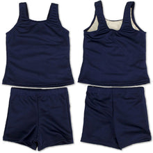 画像をギャラリービューアに読み込む, スクール水着 女の子 セパレート 子供 110cm~180cm 女子 水着 無地 紺 キッズ 小学生 ガールズ セパレート型 丈夫 (在庫限り)