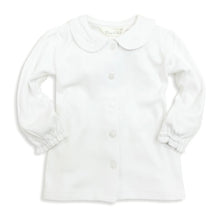 画像をギャラリービューアに読み込む, 女の子 長袖 ブラウス キッズ 丸襟 シャツ フリル スクール 綿100% 90cm~130cm 小学校 小学生 制服 スクールシャツ 幼稚園 ニットブラウス 子供 刺繍 リボン 通学 女児 保育園 園児 学生服 学生