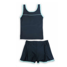 画像をギャラリービューアに読み込む, スクール水着 女の子 セパレート 上下セット キュロット 120cm~170cm 水着 子供 キッズ 小学生 ガールズ UPF50 紫外線対策 プール (在庫限り)