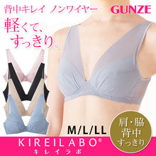画像をギャラリービューアに読み込む, グンゼ KIREILABO 軽くて すっきり ノンワイヤーブラジャー M~LL (GUNZE キレイラボ レディース) (在庫限り)