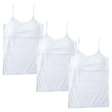 画像をギャラリービューアに読み込む, ジュニア 下着 女子 胸 二重 キャミソール 3枚セット 140cm~165cm 女の子 ソフトカップ付きキャミソール 小学生 キッズ 中学生 胸二重 女児 インナー 綿100% ガールズ まとめ買い 140 150 160 165