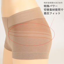 画像をギャラリービューアに読み込む, ガードルショーツ 1分丈 ぽっこりお腹 着圧 補正下着 M・L (下着 お腹 押さえ ショーツ レディース パンツ お腹引き締め ヒップアップ) (在庫限り)