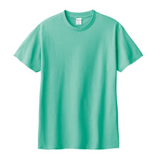 画像をギャラリービューアに読み込む, Tシャツ 半袖 キッズ 男女兼用 5.6オンス 無地 綿100% 丈夫 グリーン系 100~160 (半袖 シャツ tシャツ ジュニア 男の子 女の子 クルーネック 夏) (取寄せ)