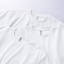 画像をギャラリービューアに読み込む, Tシャツ 男女兼用 3枚組 ユニセックス ドライ 半袖 M L LL クルーネック 薄手 吸汗速乾 紫外線カット 涼しい 快適 ストレッチ 伸縮性 白 黒 ネイビー トムス メンズ レディース スポーツ アウトドア (取寄せ)