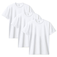 画像をギャラリービューアに読み込む, Tシャツ 男女兼用 3枚組 ユニセックス ドライ 半袖 M L LL クルーネック 薄手 吸汗速乾 紫外線カット 涼しい 快適 ストレッチ 伸縮性 白 黒 ネイビー トムス メンズ レディース スポーツ アウトドア (取寄せ)