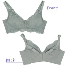 画像をギャラリービューアに読み込む, ノンワイヤーブラ レディース らくちん レース 脇高 幅広ストラップ M~3L ノンワイヤー ブラジャー らくらく 大きいサイズ 大きめ L LL 3L