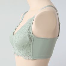 画像をギャラリービューアに読み込む, ノンワイヤーブラ レディース らくちん レース 脇高 幅広ストラップ M~3L ノンワイヤー ブラジャー らくらく 大きいサイズ 大きめ L LL 3L