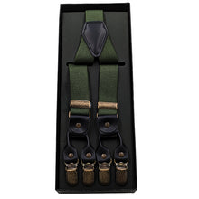 画像をギャラリービューアに読み込む, サスペンダー メンズ 日本製 Y型 クロス ダブルクリップ 25mm (シンプル 無地 ビジネス 紳士 男性 男女兼用 ブラック ネイビー ブラウン グレー ホワイト)