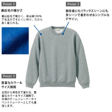 画像をギャラリービューアに読み込む, メンズ 10.0オンス T/Cクルーネックスウェット S~XXL (United Athle メンズ アウター) (取寄せ)