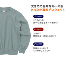 画像をギャラリービューアに読み込む, スウェット トレーナー 裏起毛 ユナイテッドアスレ S~XXL 12オンス アウター ユニセックス 男女兼用 レディース メンズ 秋冬 冬 防寒 (取寄せ)