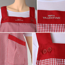 画像をギャラリービューアに読み込む, エプロン レディース 撥水 シンプル 汚れ防止 チェック キッチン 料理 85cm 67cm 保育士 ガーデニング ひざ丈 ショート H型 おしゃれ 短い シンプル 調理実習