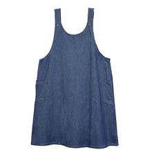 画像をギャラリービューアに読み込む, エプロン レディース デニム シンプル 無地 ストライプ 綿混 88cm 丈夫 キッチン 婦人 おしゃれ ガーデニング 保育士 (在庫限り)