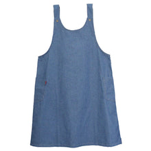 画像をギャラリービューアに読み込む, エプロン レディース デニム シンプル 無地 ストライプ 綿混 88cm 丈夫 キッチン 婦人 おしゃれ ガーデニング 保育士 (在庫限り)