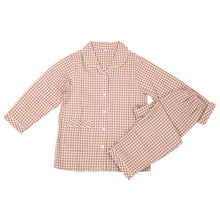 画像をギャラリービューアに読み込む, パジャマ レディース ガーゼ 綿100 春夏 夏用 かわいい 涼しい 長袖 婦人 前開き 部屋着 M L 長ズボン 女性 薄い 綿 寝巻 ルームウェア 肌に優しい 水玉 チェック ドット 無地 母の日 (在庫限り)