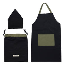 画像をギャラリービューアに読み込む, キッズ エプロン 3点セット 100-120cm 130-160cm 男の子 女の子 子供用 子ども 小学生 小学校 中学生 ポケット付き 巾着袋 三角巾 キッズエプロン 家庭科