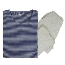 画像をギャラリービューアに読み込む, パジャマ レディース 綿100 天竺 ニット かぶりタイプ 婦人 部屋着 M・L 長ズボン 丸首 女性 綿 寝巻 肌に優しい ルームウェア (在庫限り)