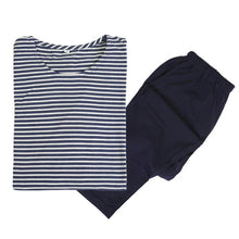 画像をギャラリービューアに読み込む, パジャマ レディース 綿100 天竺 ニット かぶりタイプ 婦人 部屋着 M・L 長ズボン 丸首 女性 綿 寝巻 肌に優しい ルームウェア (在庫限り)