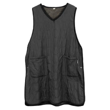 画像をギャラリービューアに読み込む, あったか エプロン ロングタバード 裏ボア 冬 ボア 防寒 キルティング キルト 約88cm丈 アウトドア 家事 おしゃれ シンプル ポケット付き 冷え対策 無地