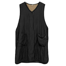 画像をギャラリービューアに読み込む, あったか エプロン ロングタバード 裏ボア 冬 ボア 防寒 キルティング キルト 約88cm丈 アウトドア 家事 おしゃれ シンプル ポケット付き 冷え対策 無地