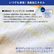 画像をギャラリービューアに読み込む, タオル ウォッシュタオル キッチンタオル 消臭 綿100 3枚組  約34×35cm ハンドタオル ミニタオル 綿100% スーパーアニエール 消臭の力