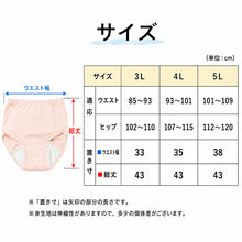 画像をギャラリービューアに読み込む, レディース 失禁ショーツ 60cc対応 大きいサイズ 3L 4L 5L 尿漏れパンツ 女性用 婦人用 吸水ショーツ 吸水パンツ 尿もれショーツ 3L 4L 5L 綿100% 腰ゴム ウエストゴム 入れ替え可能 抗菌 防臭 消臭 吸水帯一体型 パッド不要 洗える ちょい漏れ