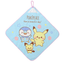 画像をギャラリービューアに読み込む, ループタオル タオル ハンドタオル タオルハンカチ 保育園 幼稚園 綿100% キッズ 約34×34cm ウォッシュタオル 子供用 ループ付タオル ディズニー サンリオ ポケモン 入園 名前