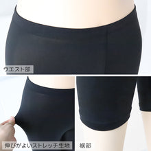 画像をギャラリービューアに読み込む, ペチパンツ スリムボトム レディース 透けない 7分丈 S~LL (ボトム ボトムス ペチパン ペチコート ランジェリー サラサラ 透け防止 股ずれ防止 肌色 黒 シンプル S M L LL) (在庫限り)