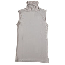 画像をギャラリービューアに読み込む, ノースリーブ ハイネック 首元 隠し 隠す レディース M~LL 袖なし スリーブレス タンクトップ シャツ インナー 肌着 下着 白 灰 黒 (在庫限り)