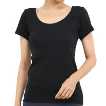 画像をギャラリービューアに読み込む, 綿100% インナー 半袖 レディース フレンチ袖 tシャツ 消臭 防臭 S~LL 臭い 肌着 下着 アンダーシャツ 白 肌 ベージュ 黒 大きいサイズ s m l ll コットン (在庫限り)