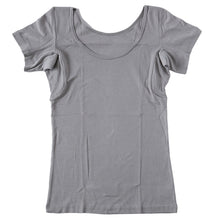 画像をギャラリービューアに読み込む, 綿100% インナー 半袖 汗取り 脇汗パッド レディース フレンチ袖 tシャツ S~LL 汗とり 脇あせ わき汗 消臭 臭い 肌着 下着 アンダーシャツ 白 肌色 黒 大きいサイズ s m l ll (在庫限り)