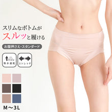 画像をギャラリービューアに読み込む, スタンダード ショーツ 美尻 大きいサイズ M L LL 3L 下着 薄着 お腹押さえショーツ すっぽり 引き締め お腹 ガードルショーツ ボクサー ストレッチ サポート