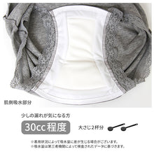 画像をギャラリービューアに読み込む, 吸水ショーツ 30cc レディース 吸水ケアショーツ M L LL 軽失禁ショーツ 抗菌防臭 深履き バックギャザー 速乾 サックス モカ やや深ばき 綿混 吸水パンツ チャームポイント 失禁ショーツ 尿漏れパンツ 吸水パッド対応 サニタリーショーツ 快適 下着 産後