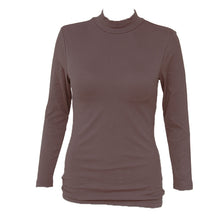 画像をギャラリービューアに読み込む, ブラトップ 長袖 9分袖 レディース 腹巻付き モックネック M L LL 保温 防寒 下着 肌着 暖かい ストレッチ 一体型 インナー 冬 はらまき付き 裏起毛 ハラマキインナー ゆったり 着心地 柔らかい シンプル 無地 冬用 プレゼント ギフト 母の日