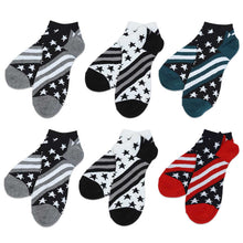 画像をギャラリービューアに読み込む, メンズ スニーカーソックス 6足セット 25-27cm (紳士 男性 くるぶし ソックス 男性 紳士 くつした くつ下 カラーソックス スポーツ)