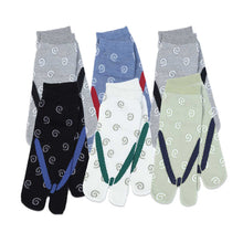 画像をギャラリービューアに読み込む, 【 お得 】 足袋ソックス スニーカー丈 メッシュ 6足組 25-26cm (メンズ スニーカー丈 和柄 wagara 鯛 tai 下駄 geta 綿混 足袋 タビ 足袋靴下 足袋型靴下 くつ下 くつした 日本製) (在庫限り)