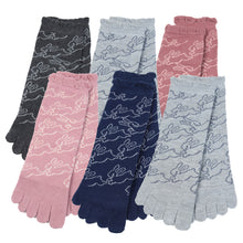 画像をギャラリービューアに読み込む, 【 お得 】レディース 5本指ソックス 6足組 ショート丈 22-24cm (レディース ショート丈 綿混 五本指靴下 くつ下 くつした ) (在庫限り)