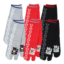 画像をギャラリービューアに読み込む, 【 お得 】 レディース 足袋ソックス ショート丈 6足組 22-25cm (レディース 綿混 足袋 タビ 足袋靴下 足袋型靴下 くつ下 くつした 日本製) (在庫限り)