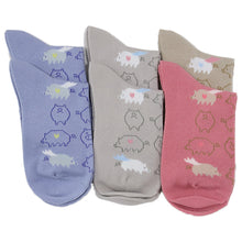 画像をギャラリービューアに読み込む, 【 お得 】 レディース ソックス ショートソックス ショート丈 6足組 22-24cm (レディース 綿混 ソックス くつ下 くつした 日本製 ふくろう 総柄) (在庫限り)