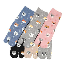 画像をギャラリービューアに読み込む, 【 お得 】 レディース 足袋ソックス 足袋靴下 靴下 クルー丈 6足組 22-25cm (ソックス 綿混 足袋 タビ 足袋型靴下 くつ下 くつした 日本製) (在庫限り)