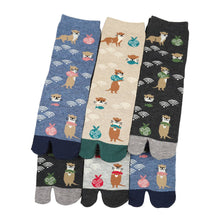 画像をギャラリービューアに読み込む, 【 お得 】 レディース 足袋ソックス 足袋靴下 靴下 クルー丈 6足組 22-25cm (ソックス 綿混 足袋 タビ 足袋型靴下 くつ下 くつした 日本製) (在庫限り)