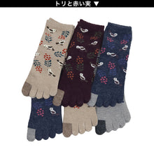 画像をギャラリービューアに読み込む,  レディース 5本指ソックス ショートソックス アンゴラ混 6足組 22-24cm (あったか 冬 アンゴラ 婦人 ショート丈 五本指靴下 くつ下 くつした ) (在庫限り)