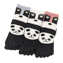 画像をギャラリービューアに読み込む, レディース 5本指ソックス ショートソックス アンゴラ混 6足組 22-24cm (あったか 冬 アンゴラ 婦人 ショート丈 五本指靴下 くつ下 くつした ) (在庫限り)