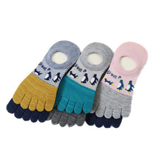 画像をギャラリービューアに読み込む, レディース フットカバー 5本指 カバーソックス 6足組 23-25cm 5本指 靴下 五本指 ソックス 綿混 五本指靴下 くつ下 くつした 柄 かわいい (在庫限り)