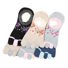 画像をギャラリービューアに読み込む, レディース フットカバー 5本指 カバーソックス 6足組 23-25cm 5本指 靴下 五本指 ソックス 綿混 五本指靴下 くつ下 くつした 柄 かわいい (在庫限り)