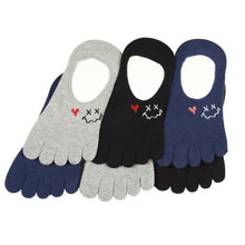 画像をギャラリービューアに読み込む, レディース フットカバー 5本指 カバーソックス 6足組 23-25cm 5本指 靴下 五本指 ソックス 綿混 五本指靴下 くつ下 くつした 柄 かわいい (在庫限り)